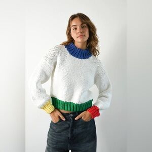 Yellow the Label Zora Chunky Sweater - Primary Colors